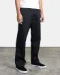 Hombre con pantalón de corte relajado RVCA Americana Chino negro lateral derecha