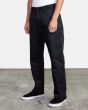 Hombre con pantalón de corte relajado RVCA Americana Chino negro lateral izquierda