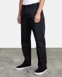 Hombre con pantalón de corte relajado RVCA Americana Chino negro lateral izquierda 