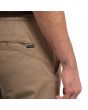 Hombre con pantalón de cintura elástica Volcom Frickin Slim Tapered Jogger Khaki bolsillo