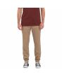 Hombre con pantalón de cintura elástica Volcom Frickin Slim Tapered Jogger Khaki
