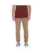 Hombre con pantalón de cintura elástica Volcom Frickin Slim Tapered Jogger Khaki