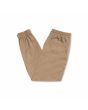 Pantalón con cintura elástica Volcom Frickin Slim Tapered Jogger Khaki para hombre doblado