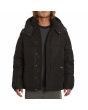 Hombre con parka acolchada con capucha Volcom Superstoner 5K negra abierta