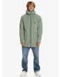 Hombre con Parka ligera con capucha Quiksilver New Skyward Jacket Verde frontal