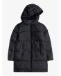Chaqueta acolchada y larga Roxy Glory Box en negro antracita para niñas de 8 a 16 años