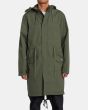 Hombre con Parka resistente al agua RVCA Fishtail Raincoat Jacket Verde