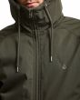 Hombre con parka gruesa Volcom Hernan 10K Jacket Verde cuello alto