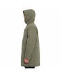 Hombre con Parka gruesa y acolchada Volcom Longstone Wintermoss Verde capucha