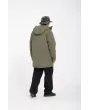 Hombre con Parka gruesa y acolchada Volcom Longstone Wintermoss Verde espalda