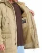 Hombre con Volcom Starget 5K Parka color Khaki forro interior