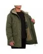 Hombre con parka Volcom Starget 5K Verde Militar forro interior