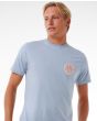 Hombre con Camiseta de manga corta Rip Curl Passage Azul logo delantero