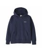 Sudadera con capucha Patagonia Kids Hoody P-6 Logo azul marino para niño/a 6-16 años frontal