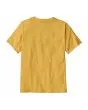 Camiseta amarilla Patagonia Kids P-6 Logo para niño/a de algodón orgánico regenerativo posterior