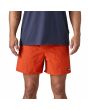 Hombre con Short tipo bañador Patagonia Baggies 5'' color naranja polinizador 