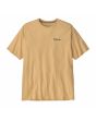 Camiseta de manga corta Patagonia Flying Fish Beige Cliffs and Coves Conifer Green para hombre frontal