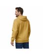 Hombre con sudadera de capucha Patagonia P-6 logo Uprisal Hoody amarilla Unisex posterior