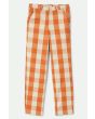 Pantalón Brixton Bedford para mujer en cuadros naranja tangerine