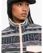 Mujer con Chaqueta Polar Quiksilver Uni Grape Shape Heritage Stripe ZIP