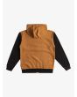 Sudadera polar con capucha y cremallera Quiksilver Youth Essential Marrón para niño 8-16 años posterior
