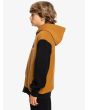 Niño con Sudadera polar de capucha y cremallera Quiksilver Youth Essential Marrón lateral