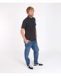 Hombre con polo de manga corta Hurley Ace Vista Negro derecha