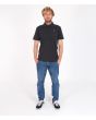 Hombre con polo de manga corta Hurley Ace Vista Negro frontal
