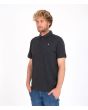 Hombre con polo de manga corta Hurley Ace Vista Negro izquierda