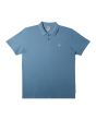 Polo orgánico de manga corta Quiksilver DNA Azul para hombre