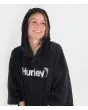 Mujer con Poncho de Surf Hurley One & Only negro Unisex capucha