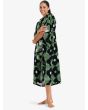 Roxy poncho toalla Stay Magical Printed anthracite para mujer perfil con bolsillo canguro