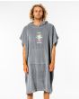 Hombre con poncho cambiador Rip Curl Icons Hooded Towel gris