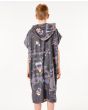 Niño con poncho para surf Rip Curl Hooded Print Towel negro posterior