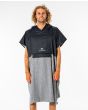 Hombre con Poncho cambiador para Surf Rip Curl Viral Anti-Series Hooded Towel Negro-Gris
