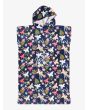 Toalla cambiadora con capucha Roxy Stay Magical Printed Girl Azul Marino Floral para niñas de 8-16 años 