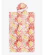 Toalla cambiadora con capucha Roxy Stay Magical Printed Girl blanco Floral para niñas de 8-16 años 