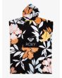Toalla de playa con capucha - Poncho para surf Roxy Stay Magical negro para mujer