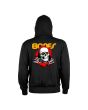 Sudadera con capucha y cremallera Powell Peralta Ripper Negra Unisex gráfico trasero 