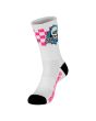 Calcetines Powell Peralta Ripper checker blancos con detalles azul y rosa para hombre logo en jacquard
