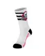 Calcetines Powell Peralta Ripper Stripes blanco negro rosa para hombre logo en jacquard