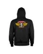 Vista posterior Sudadera con capucha y cremallera Powell Peralta WInged Ripper Negra Unisex
