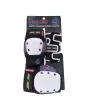 Juego de protecciones para skate Pro-Tec Santa Cruz Street Negro-Blanco-Rosa para adulto Rodilleras+Coderas+Muñequeras