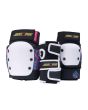 Juego de protecciones para skate Pro-Tec Santa Cruz Street Negro-Blanco-Rosa para adulto