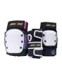 Juego de protecciones para skate Pro-Tec Santa Cruz Street Negro-Blanco-Rosa para adulto