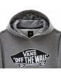 Sudadera con capucha Vans Off The Wall gris para niños de 8 a 14 años estampado logo