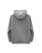 Sudadera con capucha Vans Off The Wall gris para niños de 8 a 14 años posterior
