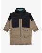 Chubasquero tipo poncho cambiador Quiksilver Youth Full Rig Poncho Negro y Beige para niño 8-16 años