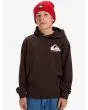 Niño con sudadera de capucha Quiksilver Youth Omni Logo Marrón