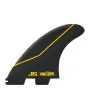 Quillas para tabla de surf FCS II JS Performance Core Carbon Tri Fins negras Medium frontal
